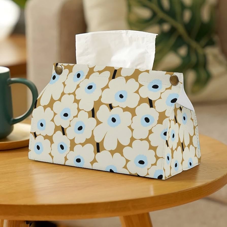 オーダー締め切りました！マリメッコ ティッシュカバー☆北欧 IKEA Amazon｜ティッシュケース おしゃれ PUレザー マリメッコ 花柄